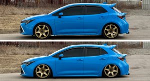 Toyota Corolla Coilover Suspension Kit - Rear - Air Lift - Double Bellows Air Springs, 4.5in Drop, Adjustable Damping - `19-`23